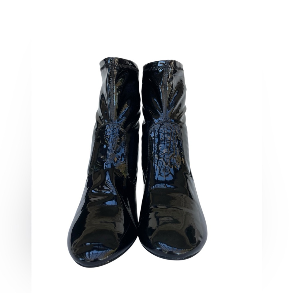Zara Patent Leather Sock Boots size 37